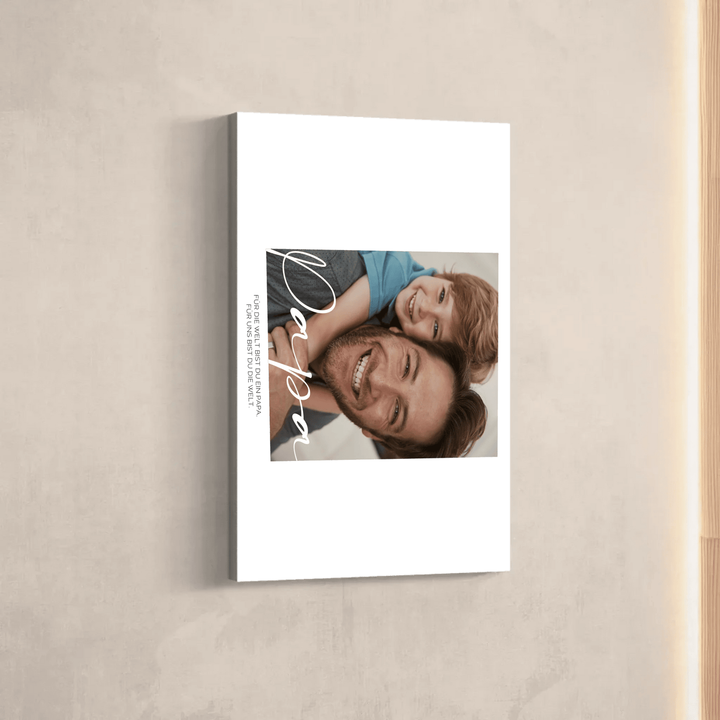 Definition Papa mit Foto No3 - LeinwandGlück