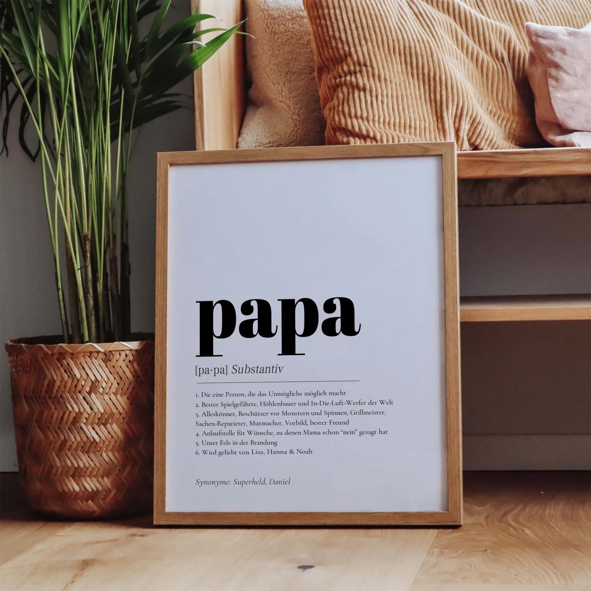 Definition Papa Personalisiert - LeinwandGlück