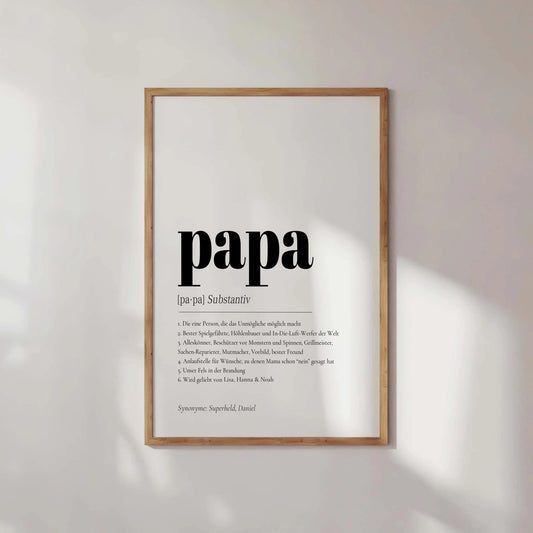 Definition Papa Personalisiert - LeinwandGlück
