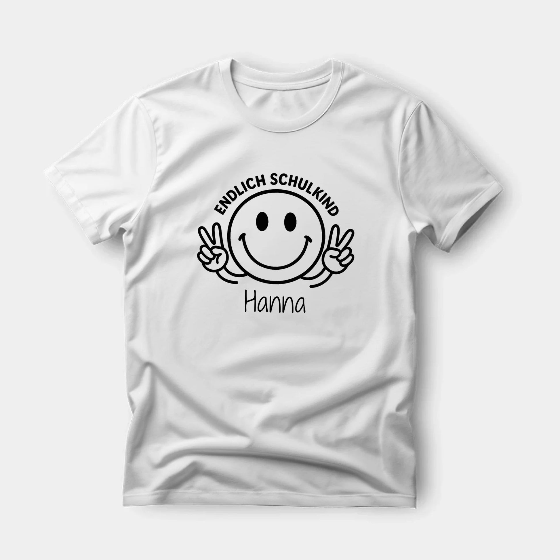 Endlich Schulkind T-Shirt Smiley - LeinwandGlück