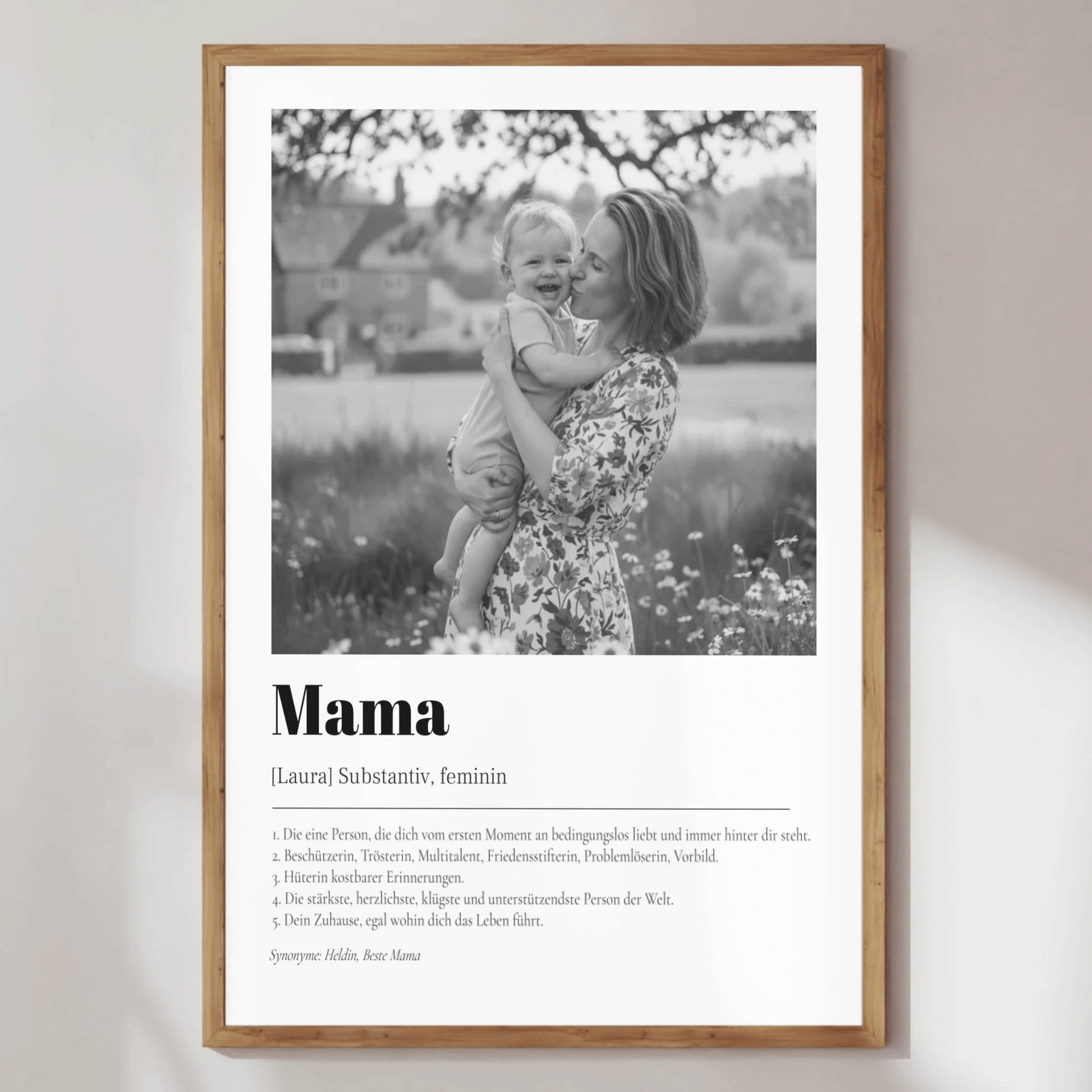 Fotoposter Definition Mama - LeinwandGlück