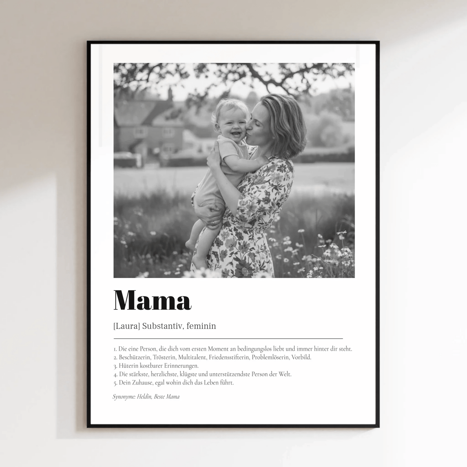 Fotoposter Definition Mama - LeinwandGlück