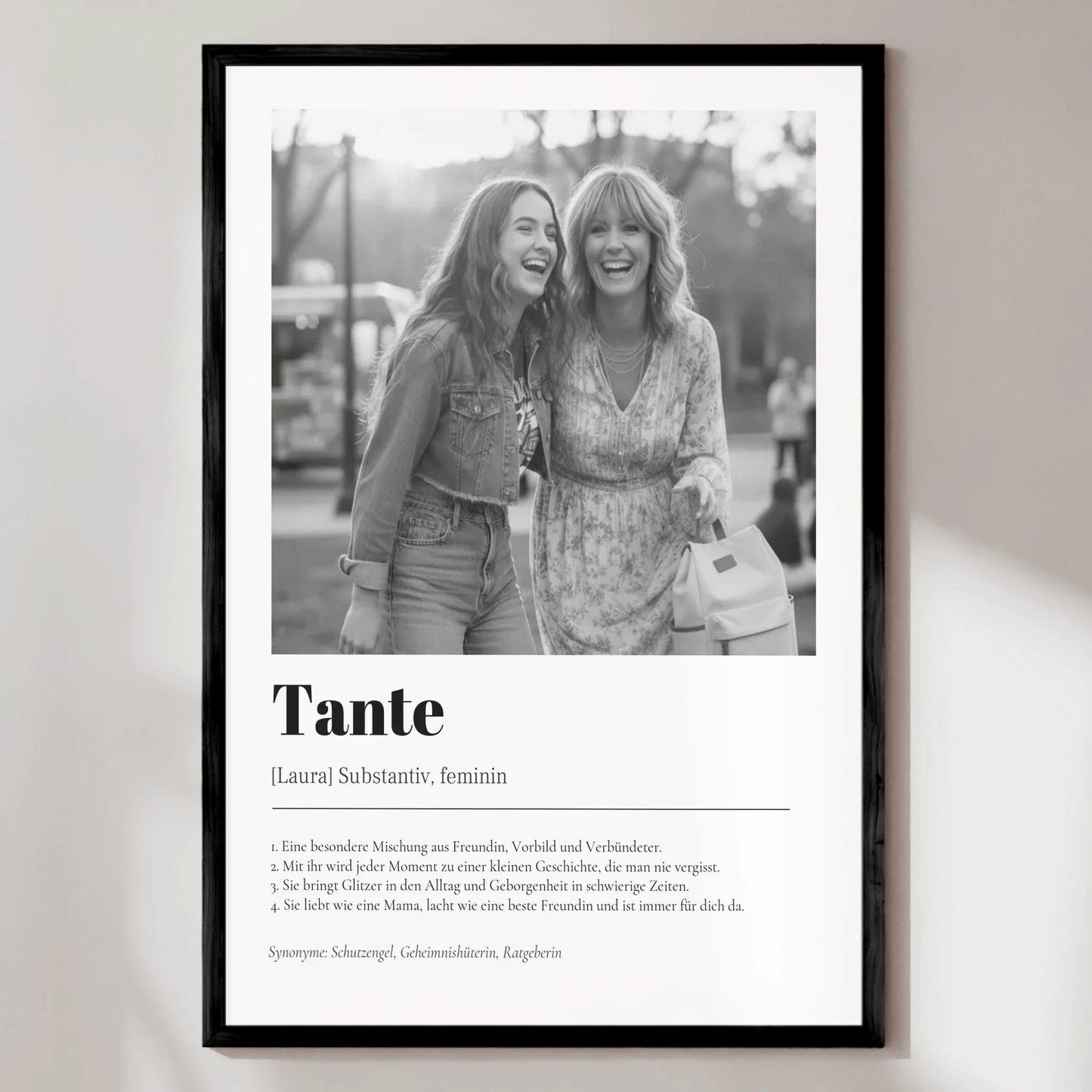 Fotoposter Definition Tante - LeinwandGlück