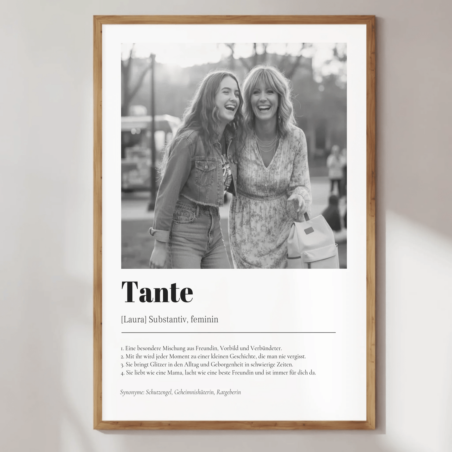 Fotoposter Definition Tante - LeinwandGlück