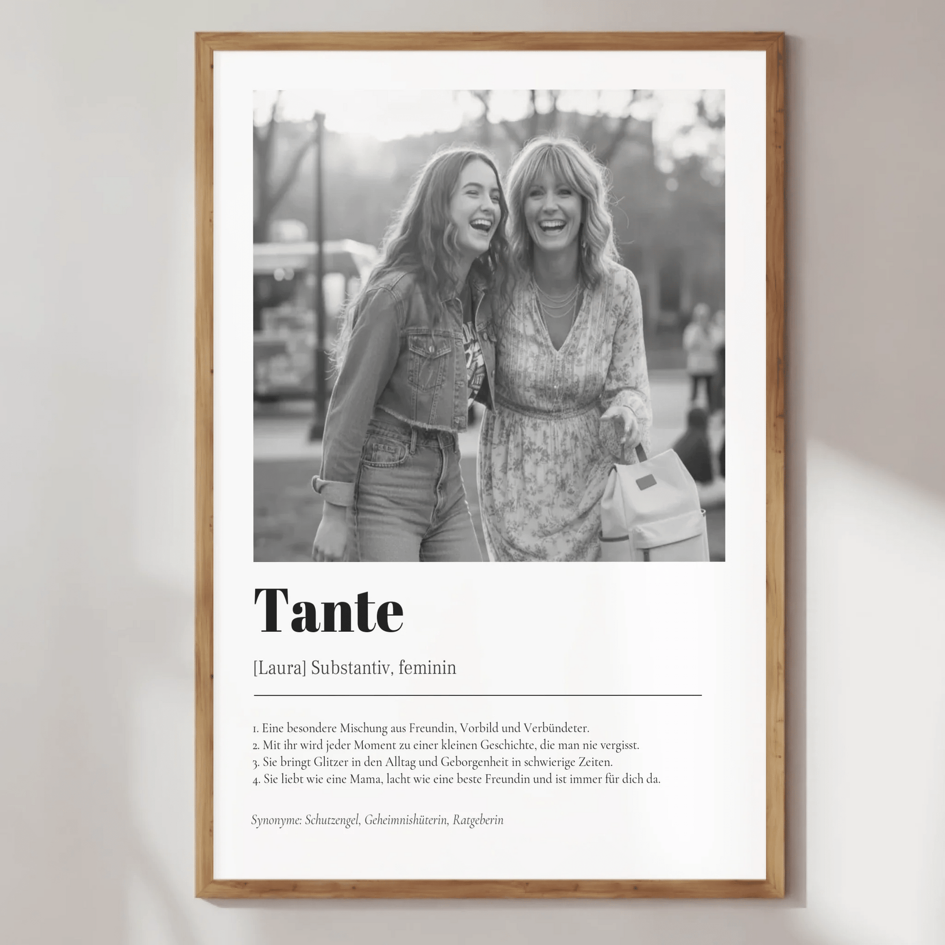 Fotoposter Definition Tante - LeinwandGlück