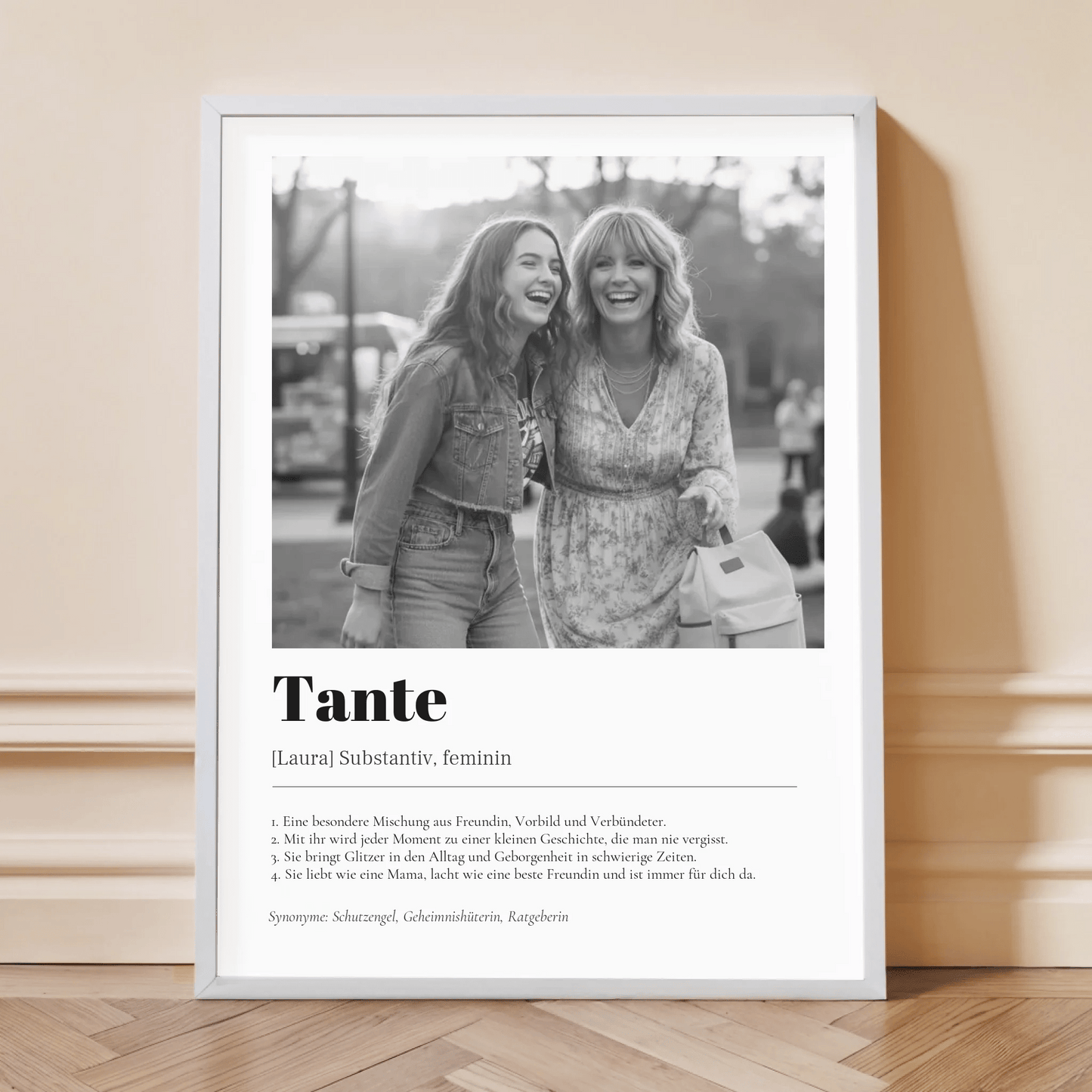Fotoposter Definition Tante - LeinwandGlück