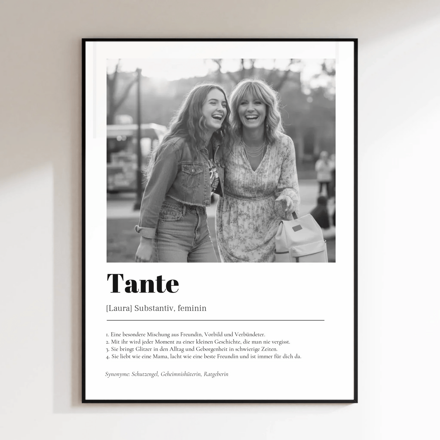 Fotoposter Definition Tante - LeinwandGlück