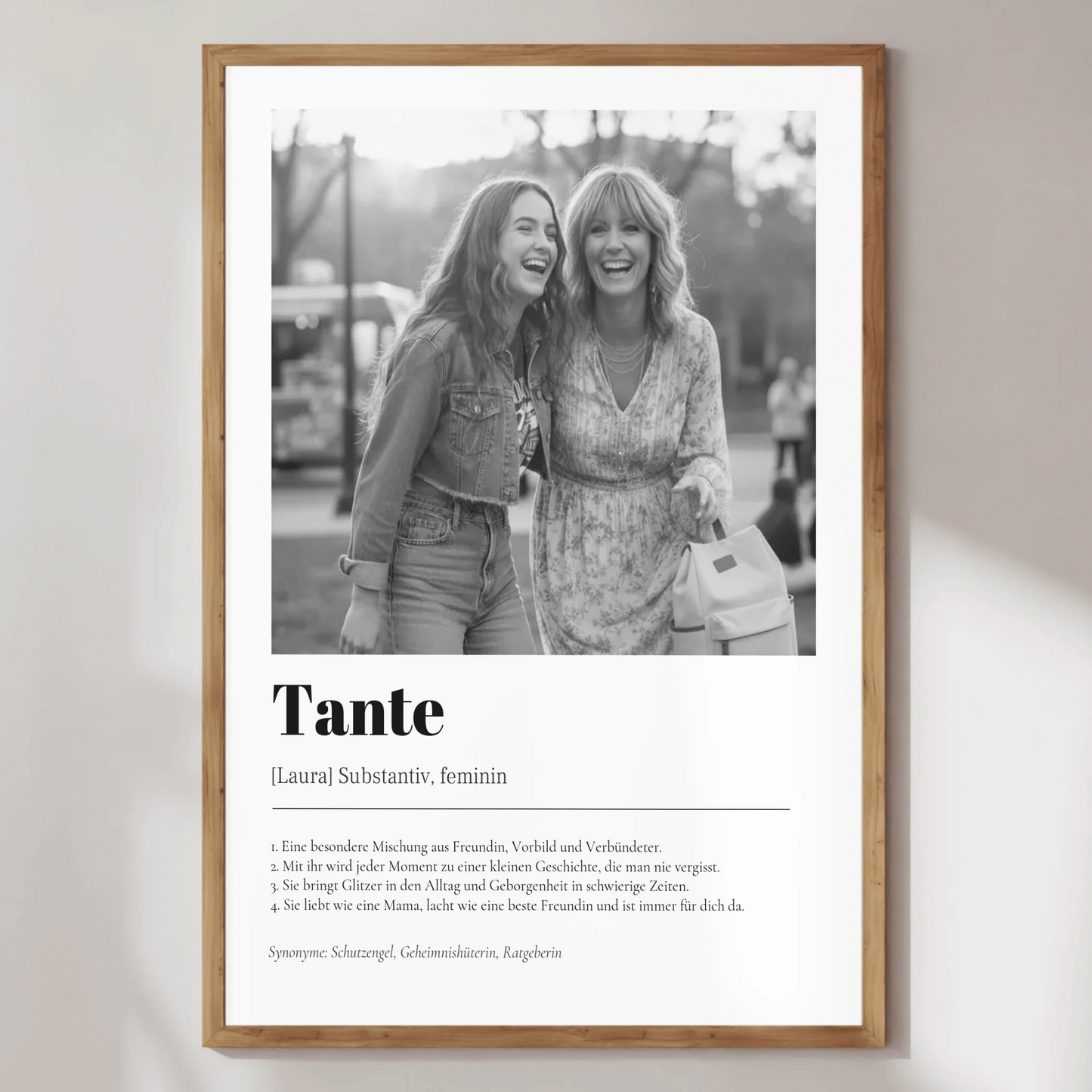 Fotoposter Definition Tante - LeinwandGlück