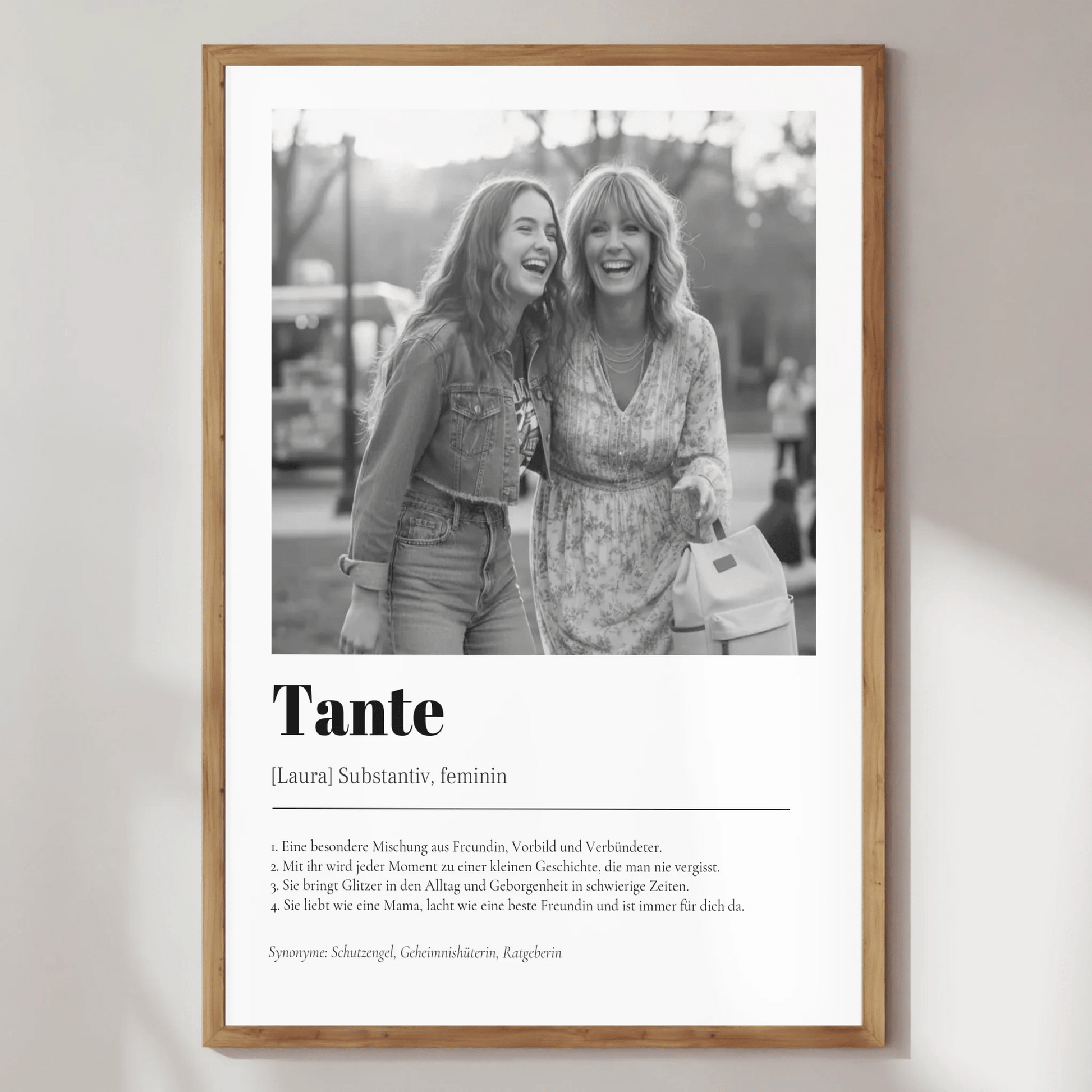 Fotoposter Definition Tante - LeinwandGlück