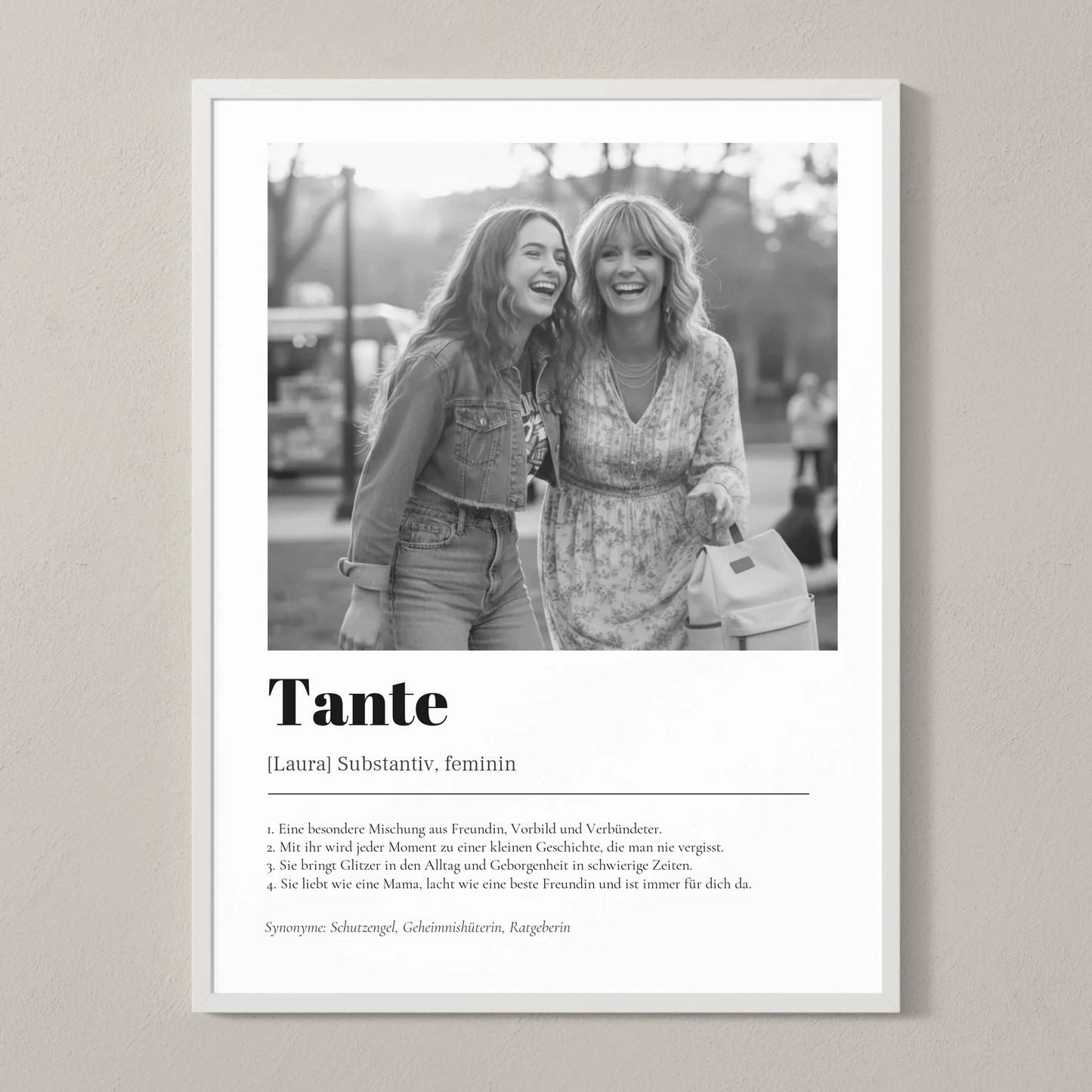 Fotoposter Definition Tante - LeinwandGlück