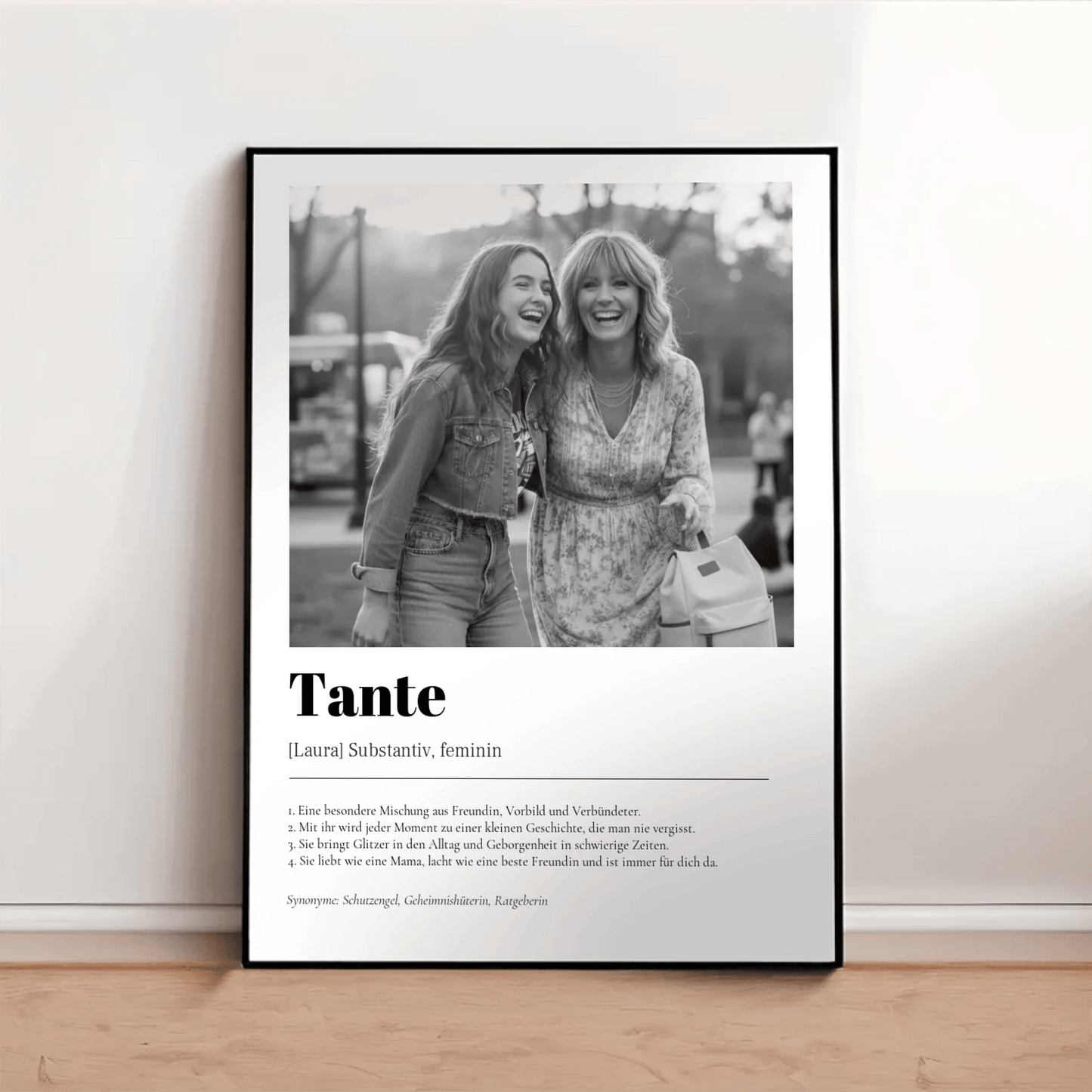 Fotoposter Definition Tante - LeinwandGlück