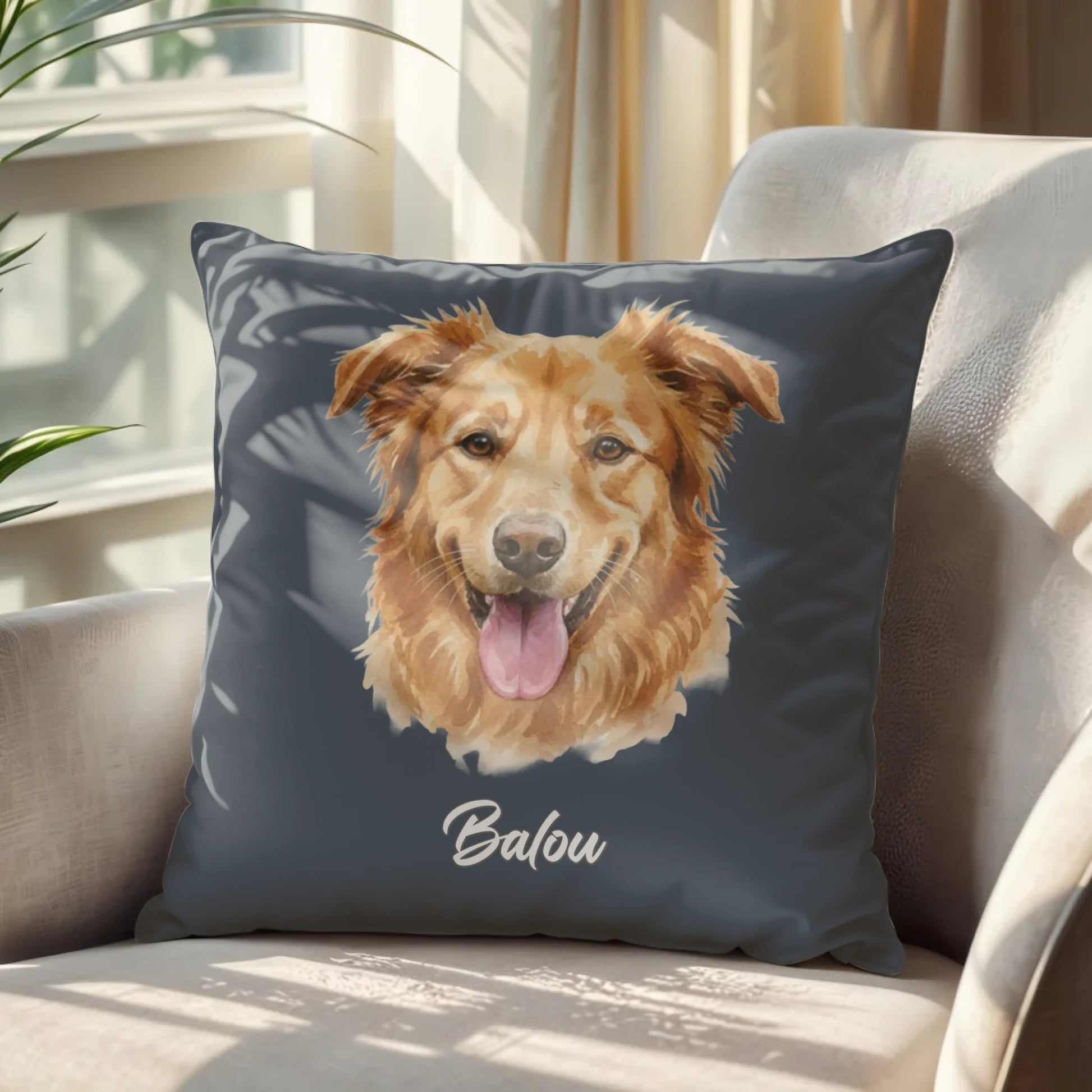 Haustier Fotokissen Aquarell - LeinwandGlück