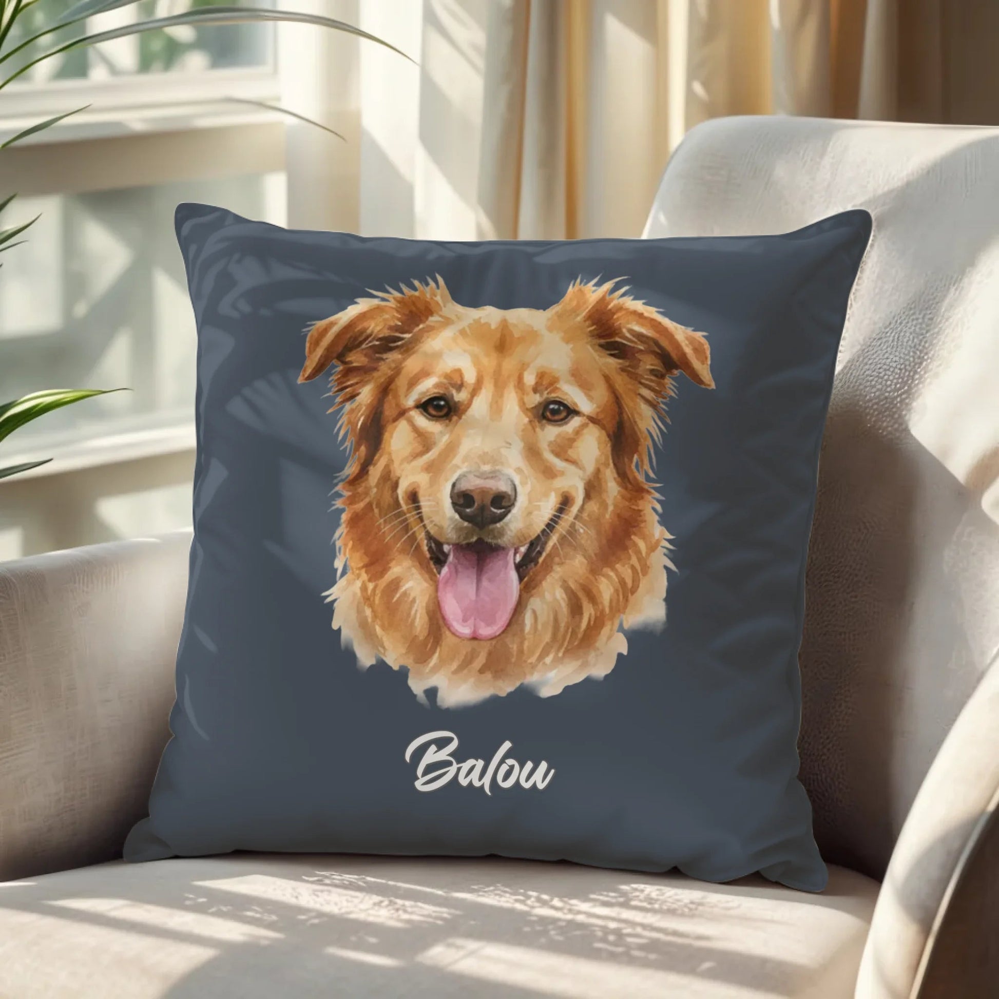 Haustier Fotokissen Aquarell - LeinwandGlück