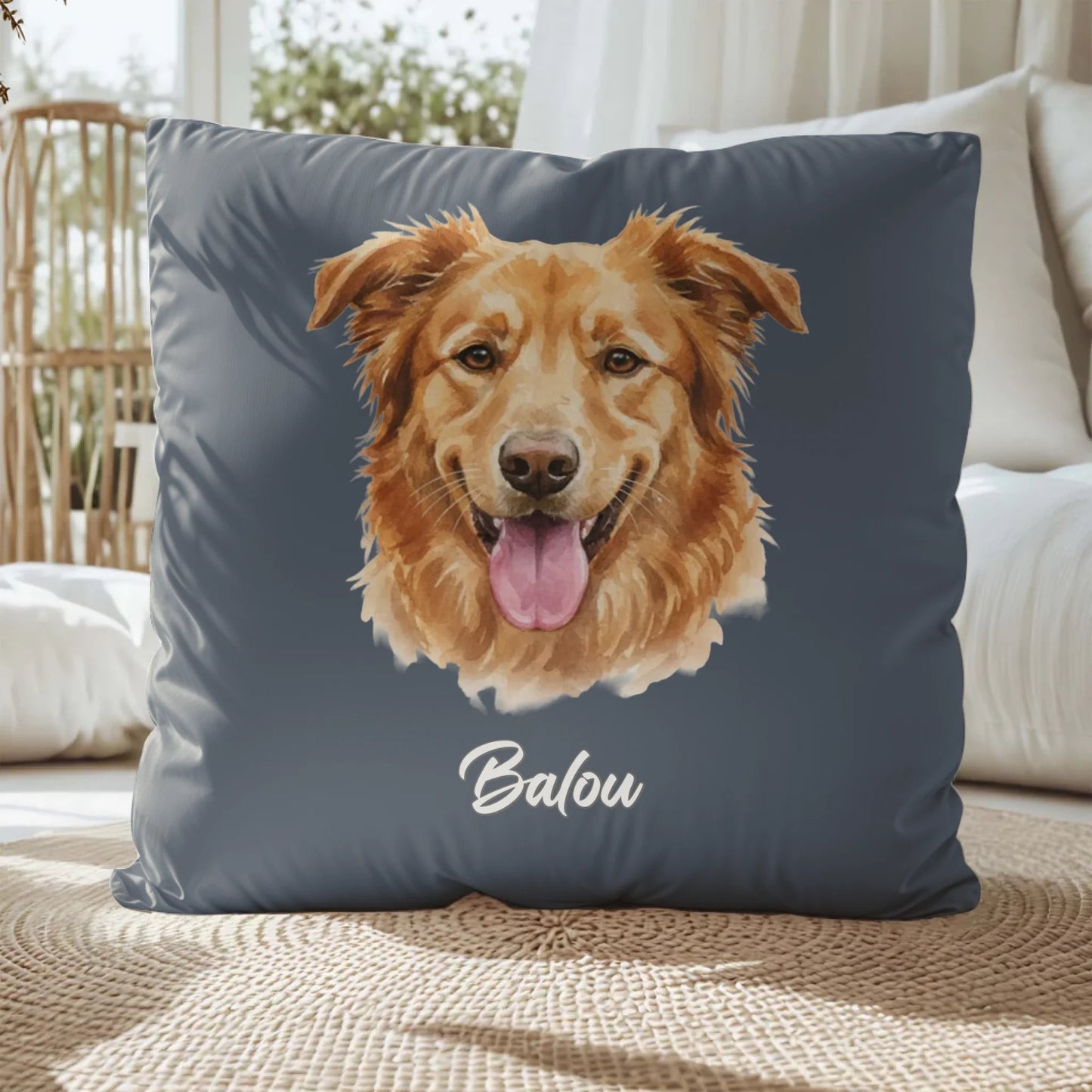 Haustier Fotokissen Aquarell - LeinwandGlück