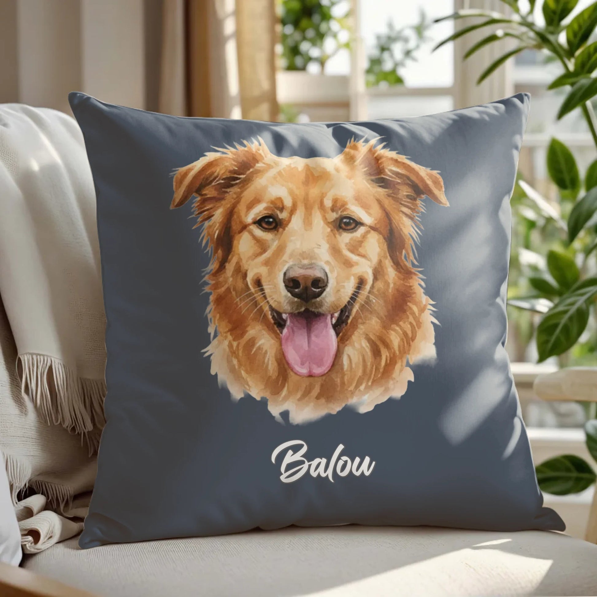 Haustier Fotokissen Aquarell - LeinwandGlück