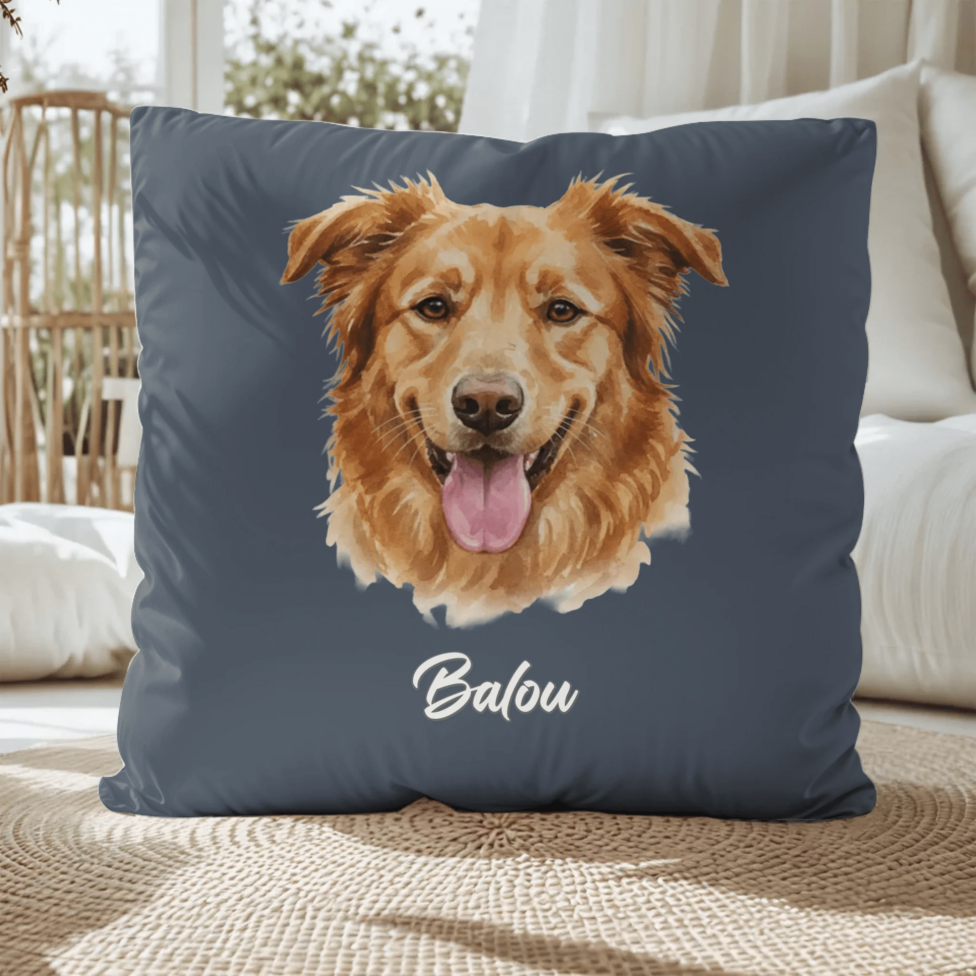 Haustier Fotokissen Aquarell - LeinwandGlück