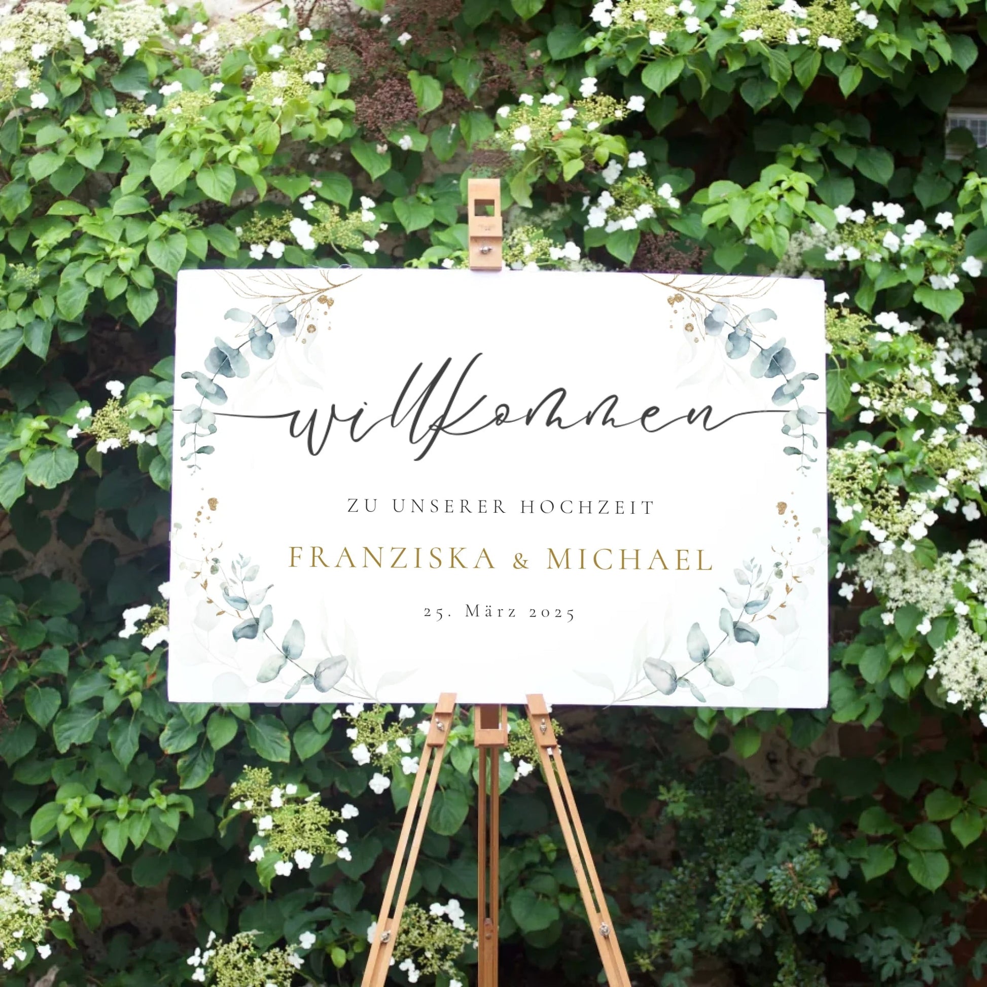 Hochzeitsschild - "Franzi" - LeinwandGlück