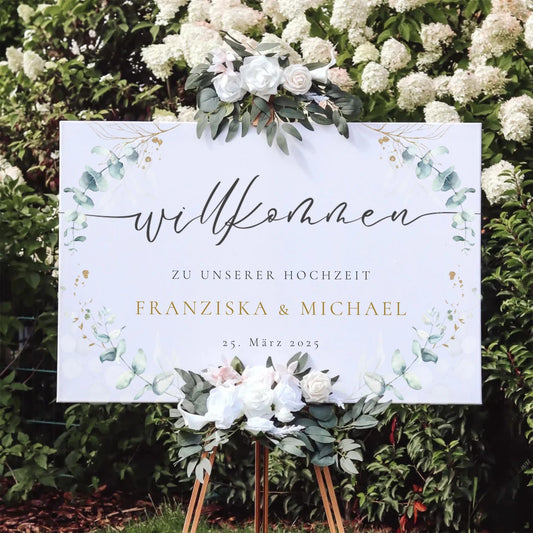 Hochzeitsschild - "Franzi" - LeinwandGlück