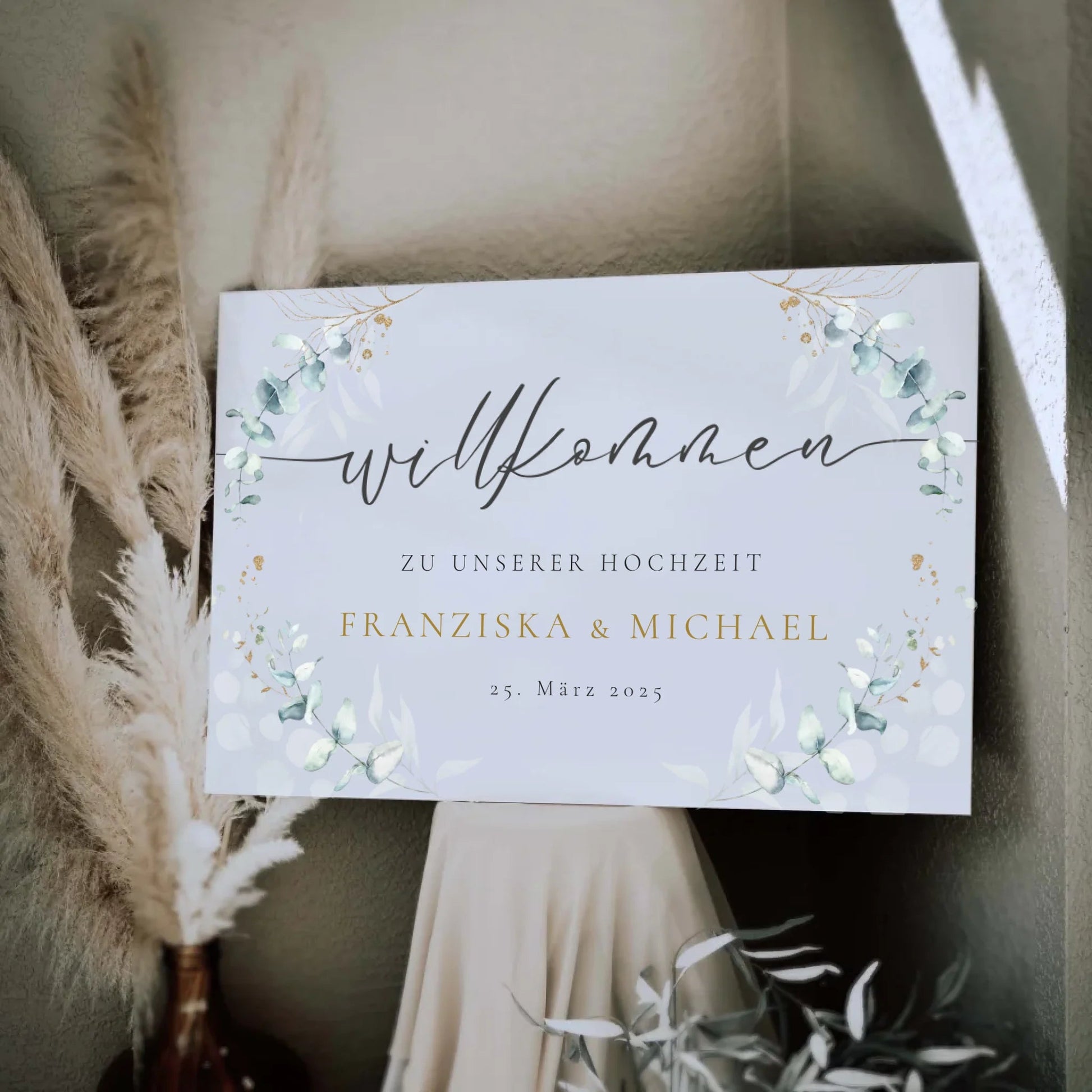 Hochzeitsschild - "Franzi" - LeinwandGlück