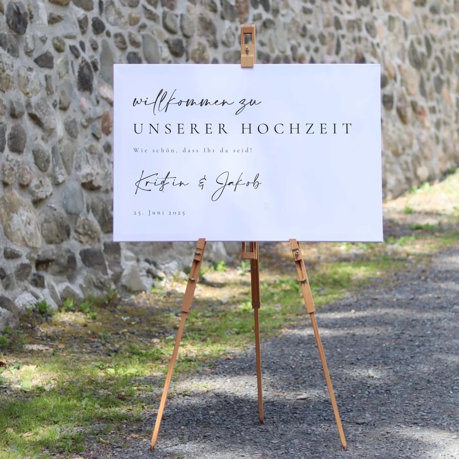 Hochzeitsschild - "Kristin" - LeinwandGlück