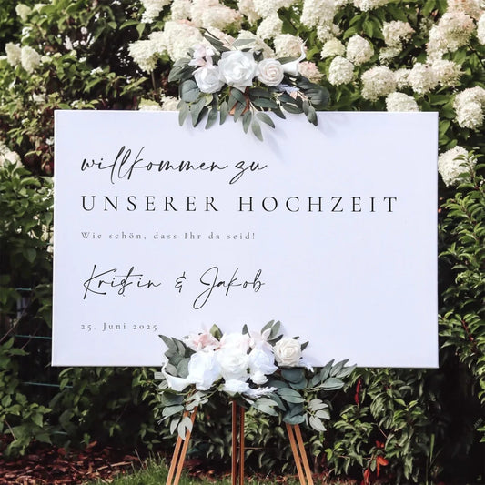 Hochzeitsschild - "Kristin" - LeinwandGlück