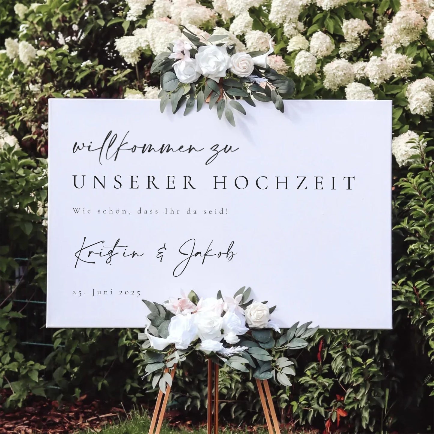 Hochzeitsschild - "Kristin" - LeinwandGlück