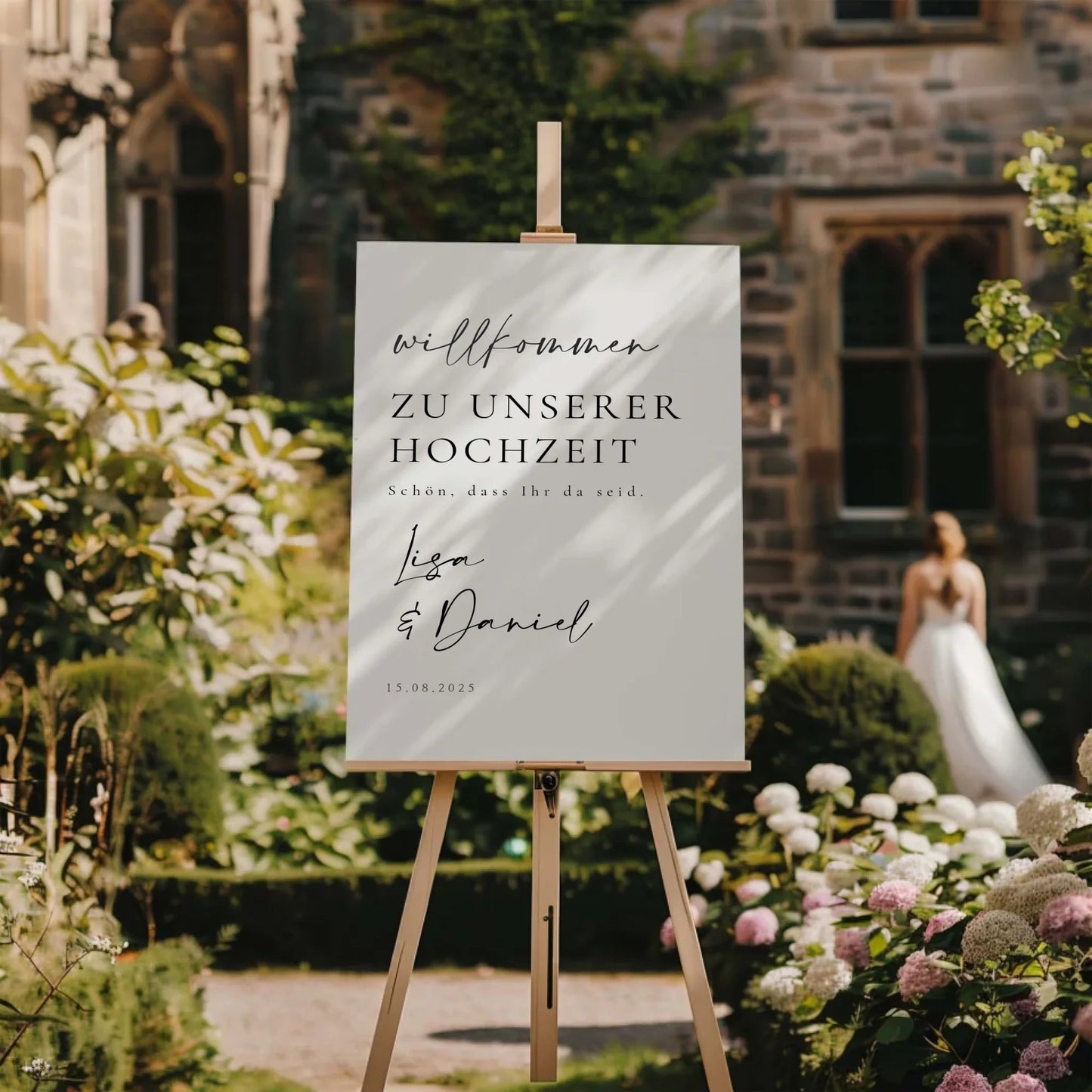 Hochzeitsschild - "Lisa" - LeinwandGlück