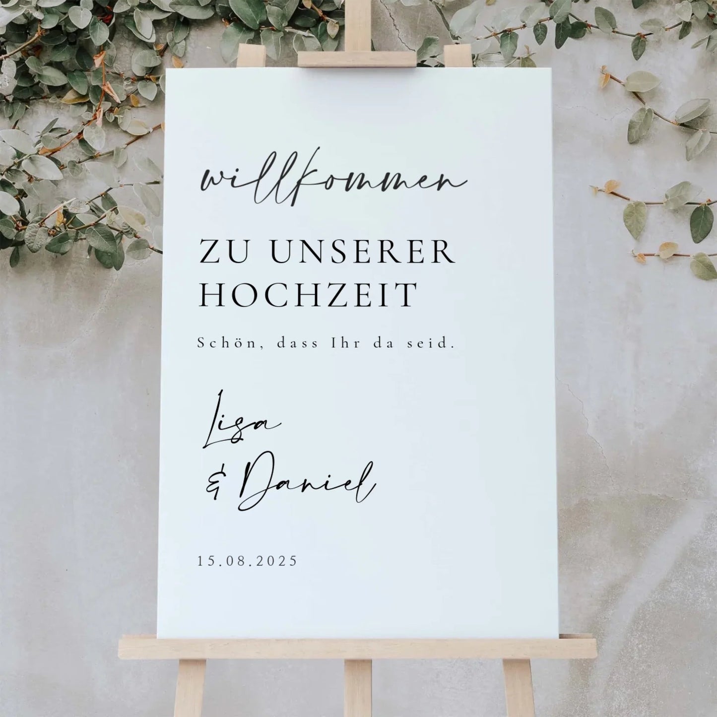 Hochzeitsschild - "Lisa" - LeinwandGlück