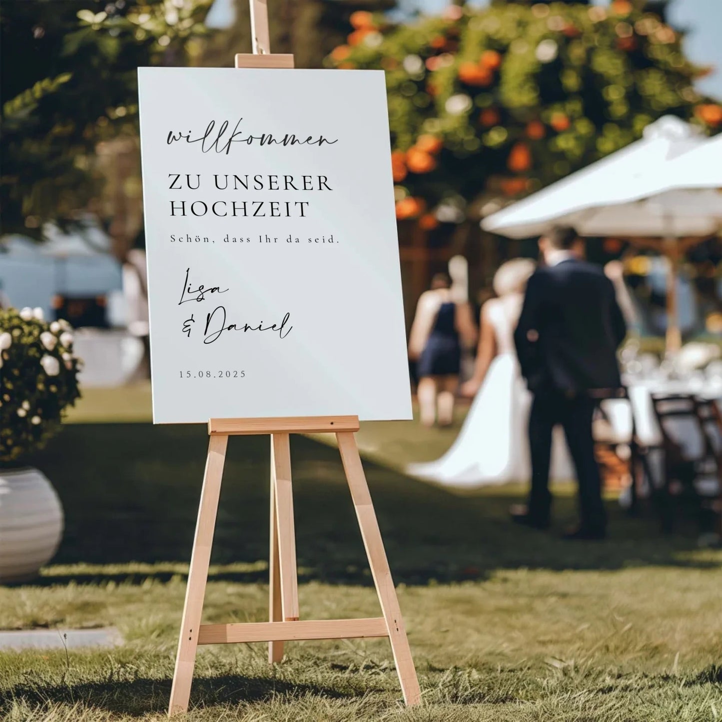 Hochzeitsschild - "Lisa" - LeinwandGlück