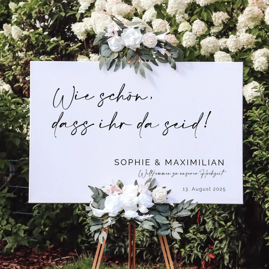 Hochzeitsschild - "Sophie" - LeinwandGlück