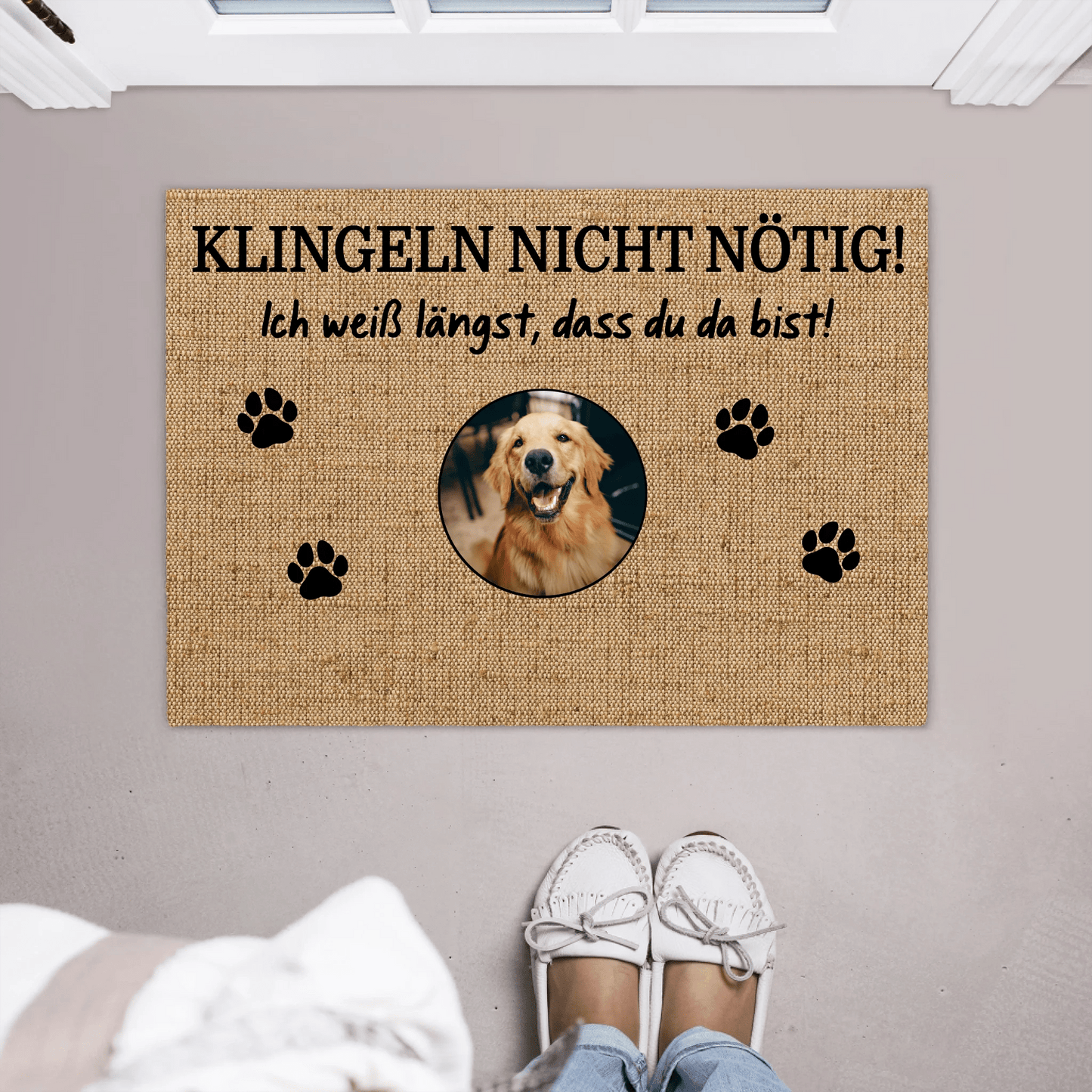 Individuelle Fußmatte | Klingeln nicht nötig - LeinwandGlück