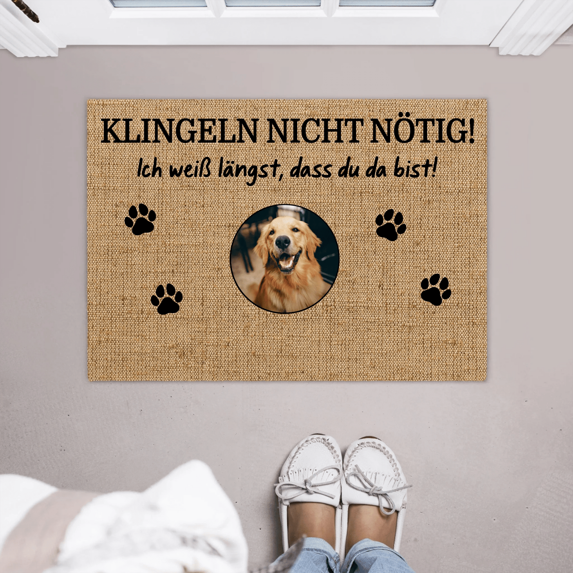 Individuelle Fußmatte | Klingeln nicht nötig - LeinwandGlück