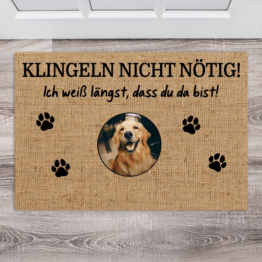 Individuelle Fußmatte | Klingeln nicht nötig - LeinwandGlück