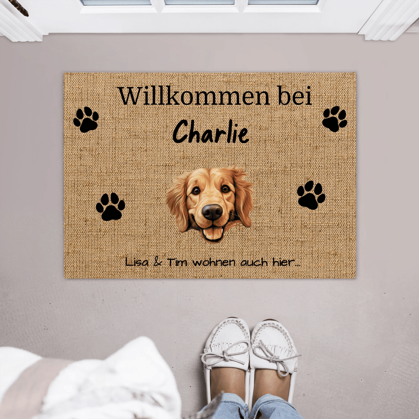 Individuelle Fußmatte | Mit bis zu 5 Tieren - LeinwandGlück