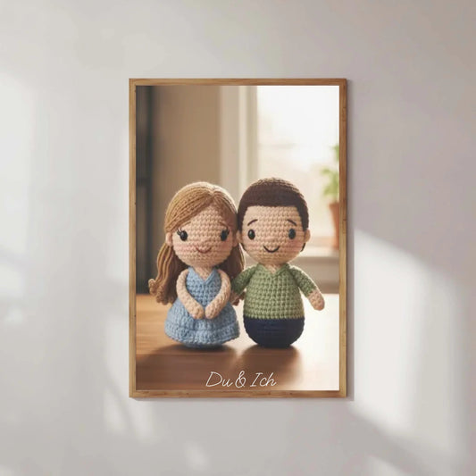 Personalisierbares Poster im Puppen - Stil - LeinwandGlück