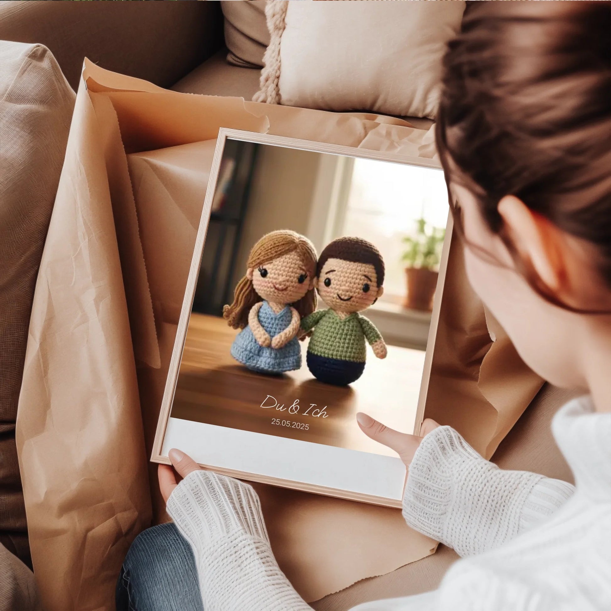 Personalisierbares Poster im Puppen - Stil - LeinwandGlück