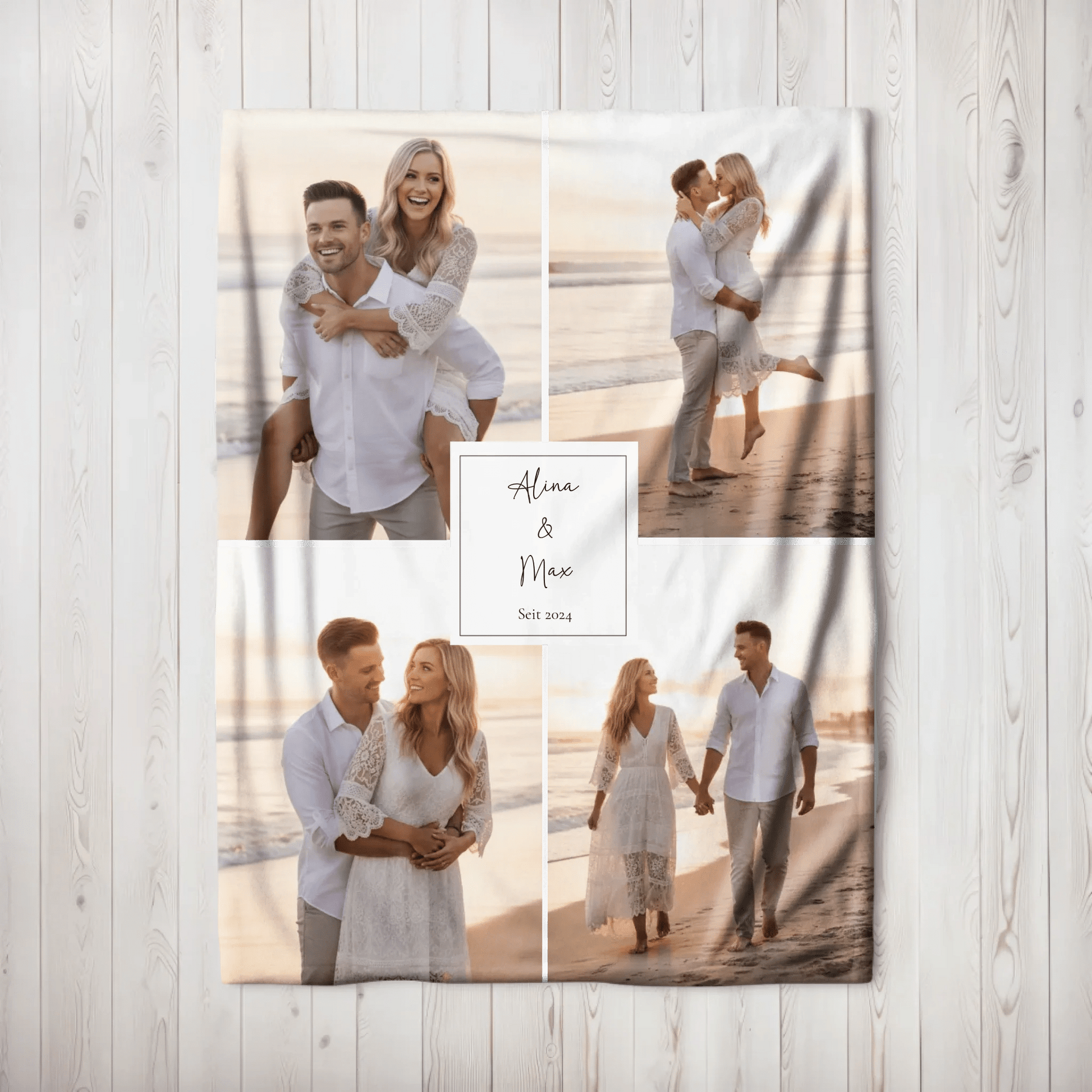 Personalisierte Decke - "Collage No2" - LeinwandGlück