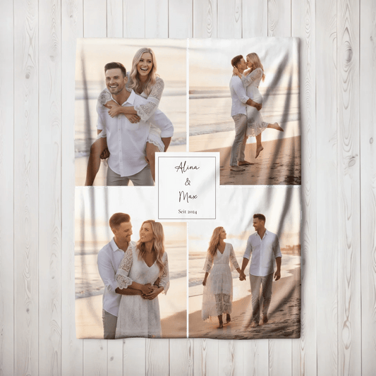 Personalisierte Decke - "Collage No2" - LeinwandGlück