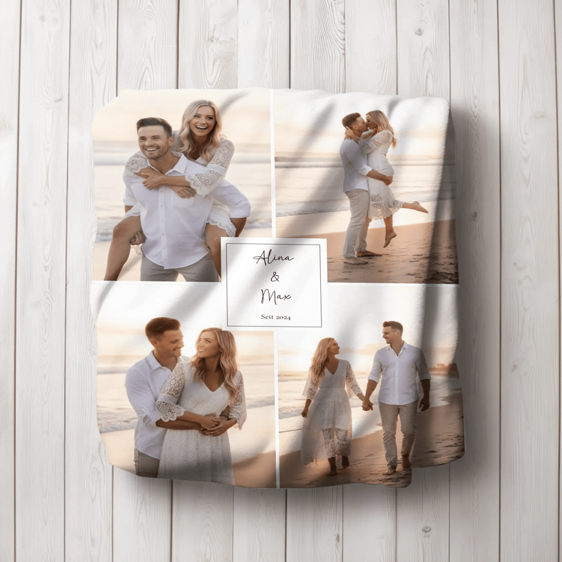 Personalisierte Decke - "Collage No2" - LeinwandGlück