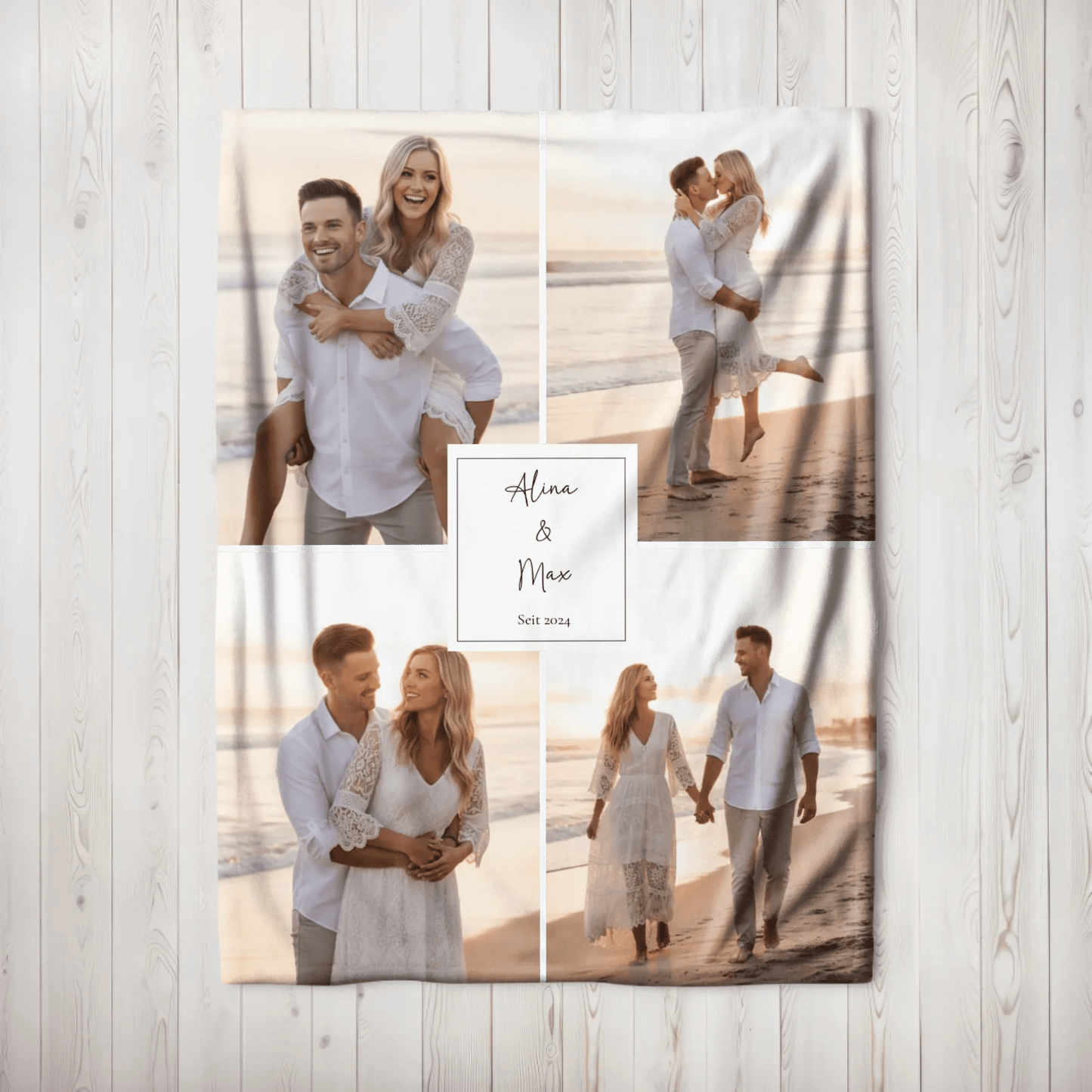 Personalisierte Decke - "Collage No2" - LeinwandGlück