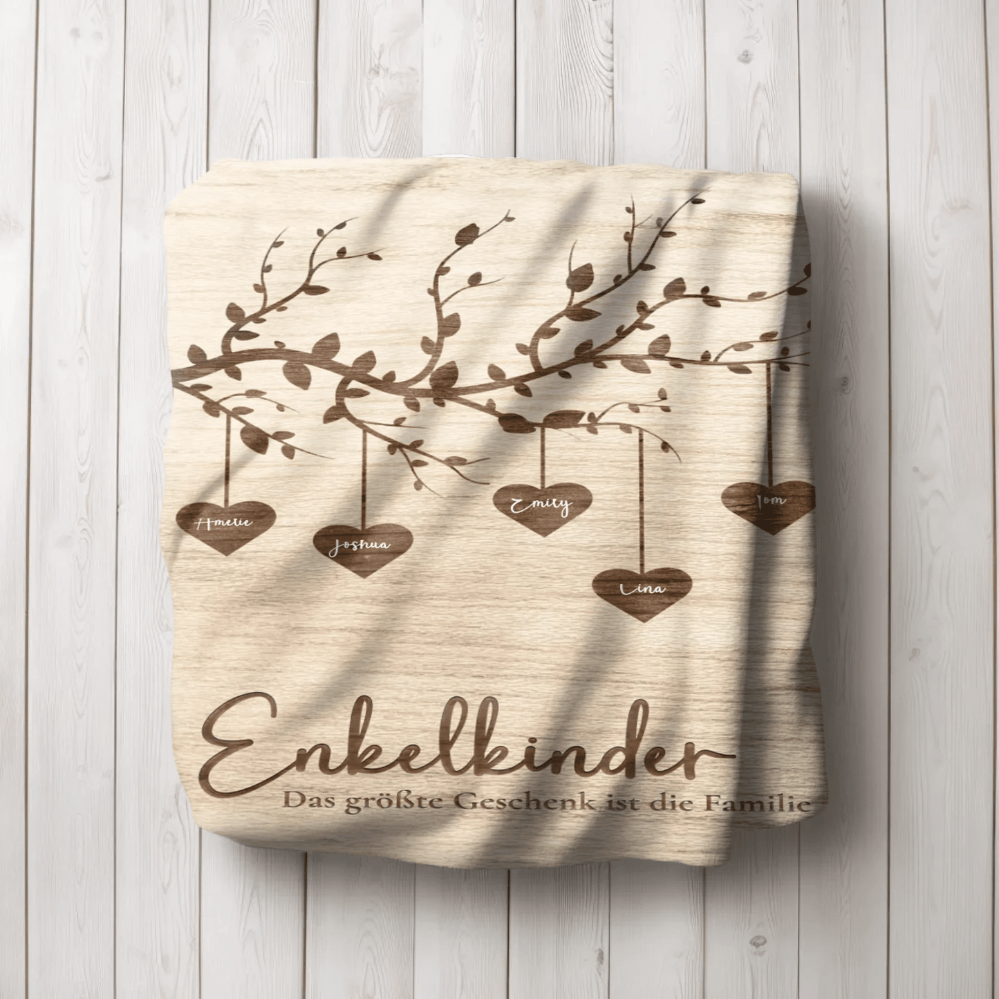 Personalisierte Decke - "Enkelkinder" - LeinwandGlück