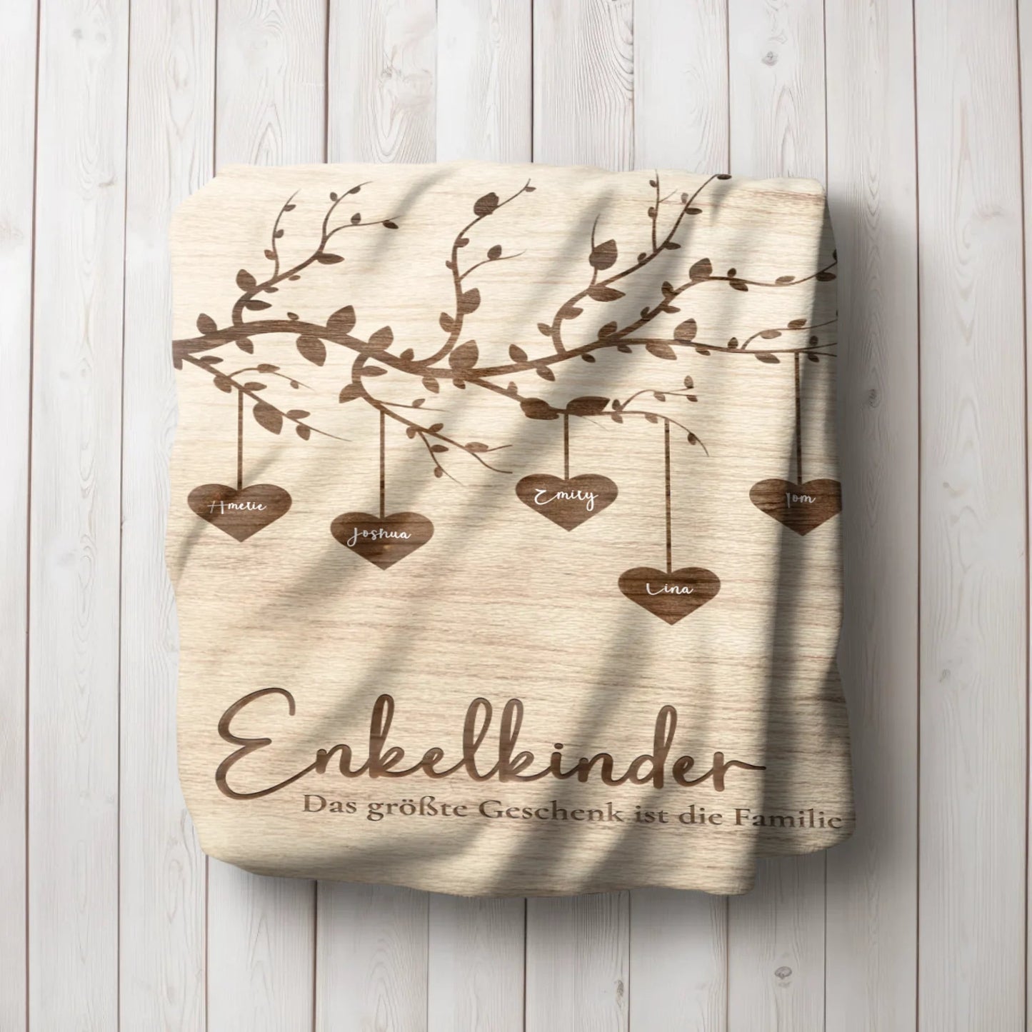 Personalisierte Decke - "Enkelkinder" - LeinwandGlück