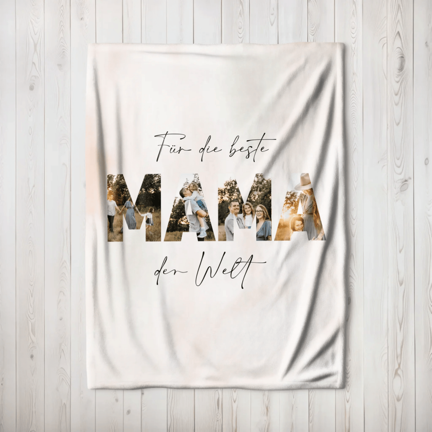 Personalisierte Decke - "Für die beste Mama der Welt | Foto" - LeinwandGlück