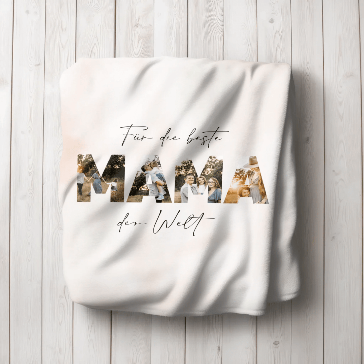 Personalisierte Decke - "Für die beste Mama der Welt | Foto" - LeinwandGlück