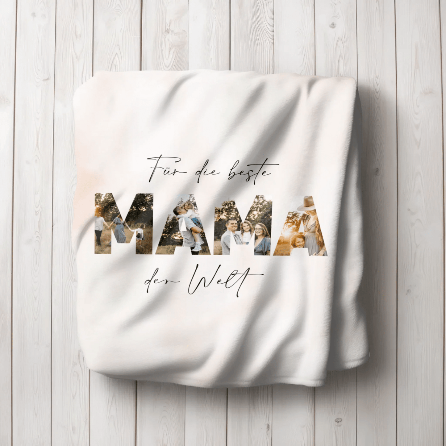Personalisierte Decke - "Für die beste Mama der Welt | Foto" - LeinwandGlück