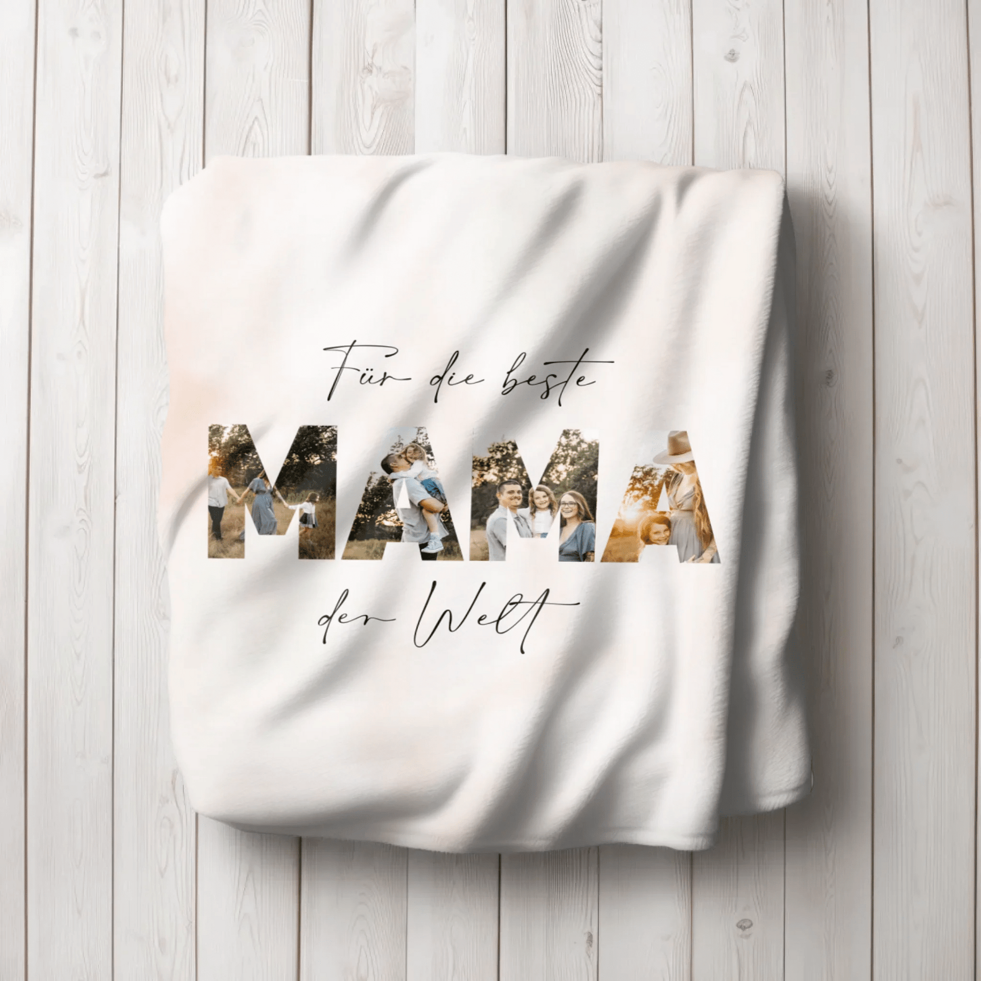 Personalisierte Decke - "Für die beste Mama der Welt | Foto" - LeinwandGlück