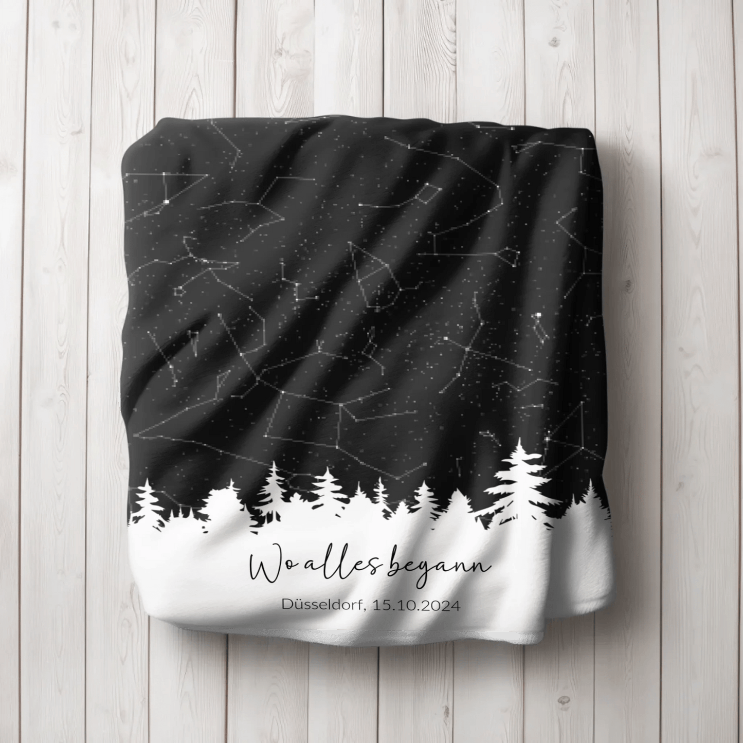 Personalisierte Decke - "Sternenkarte" - LeinwandGlück