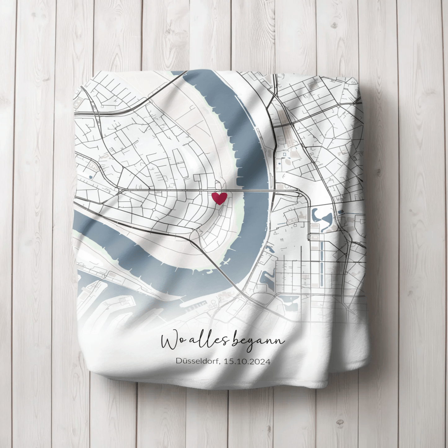 Personalisierte Decke - "Wo alles begann" - LeinwandGlück