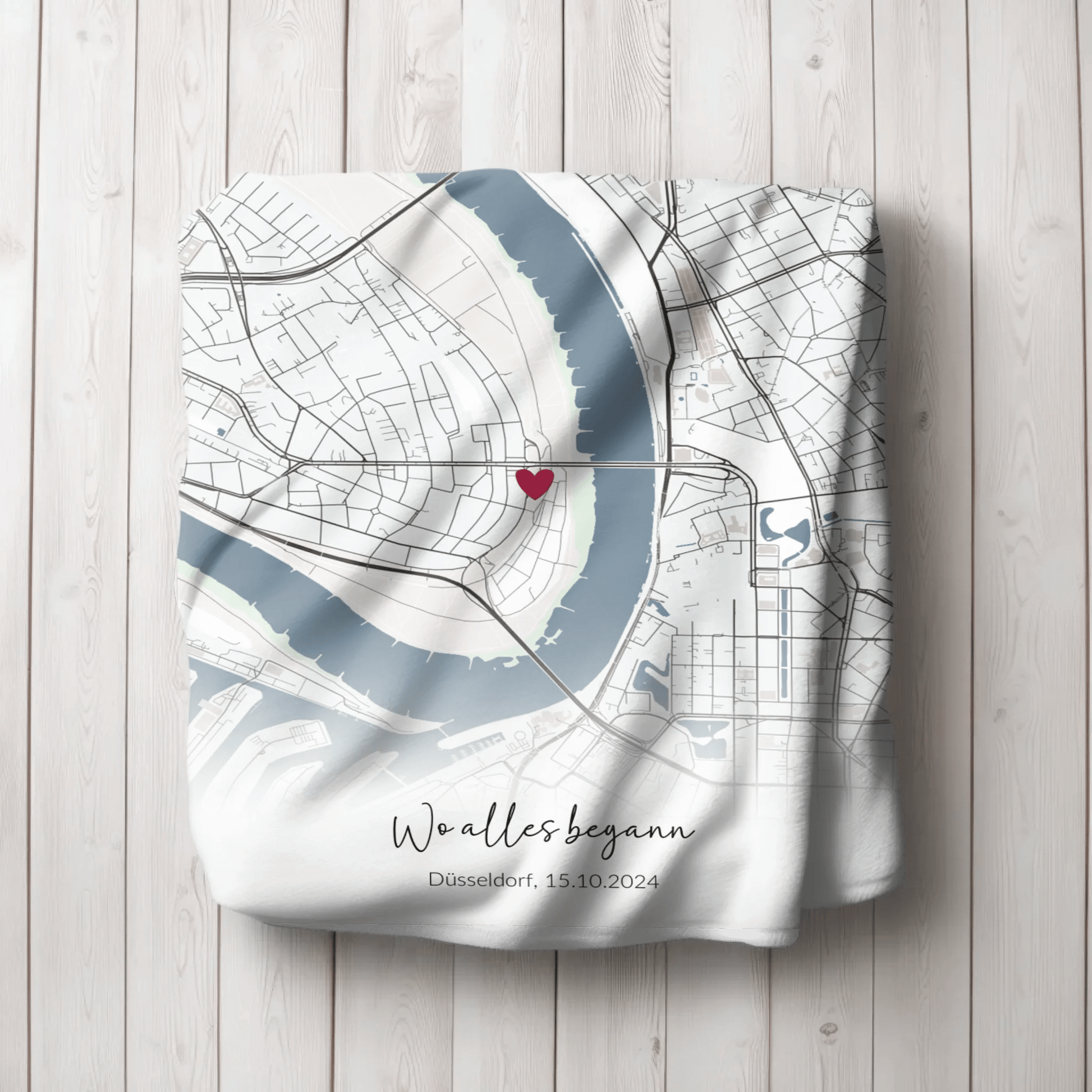 Personalisierte Decke - "Wo alles begann" - LeinwandGlück