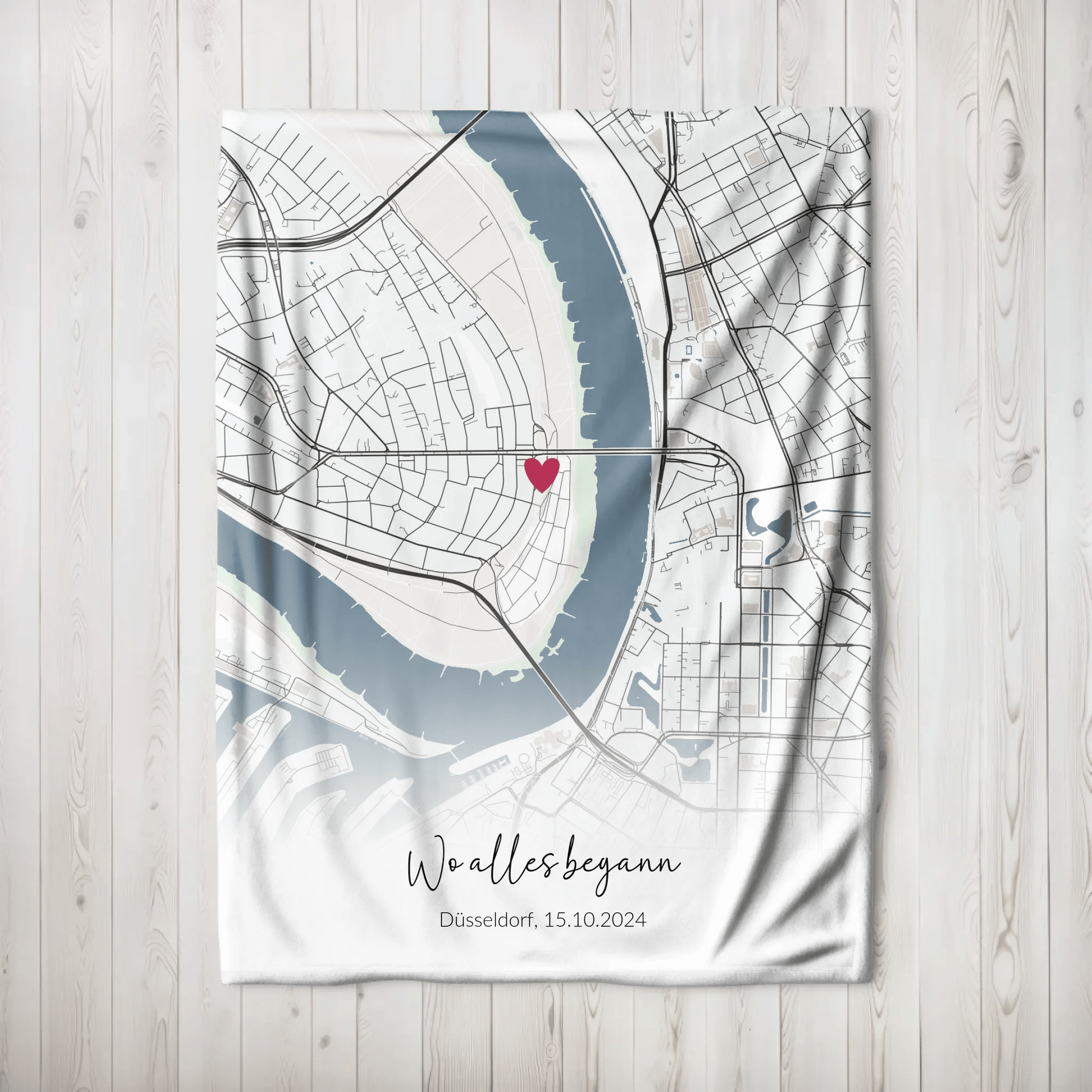 Personalisierte Decke - "Wo alles begann" - LeinwandGlück